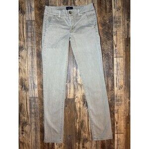 American Eagle Pants Womens 0 Khaki Corduroy Stretch Straight Jean High Rise